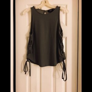 ReVamped Green Lace Up Tank